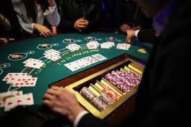 Hot Pot live dealer studio with card table and camera setup